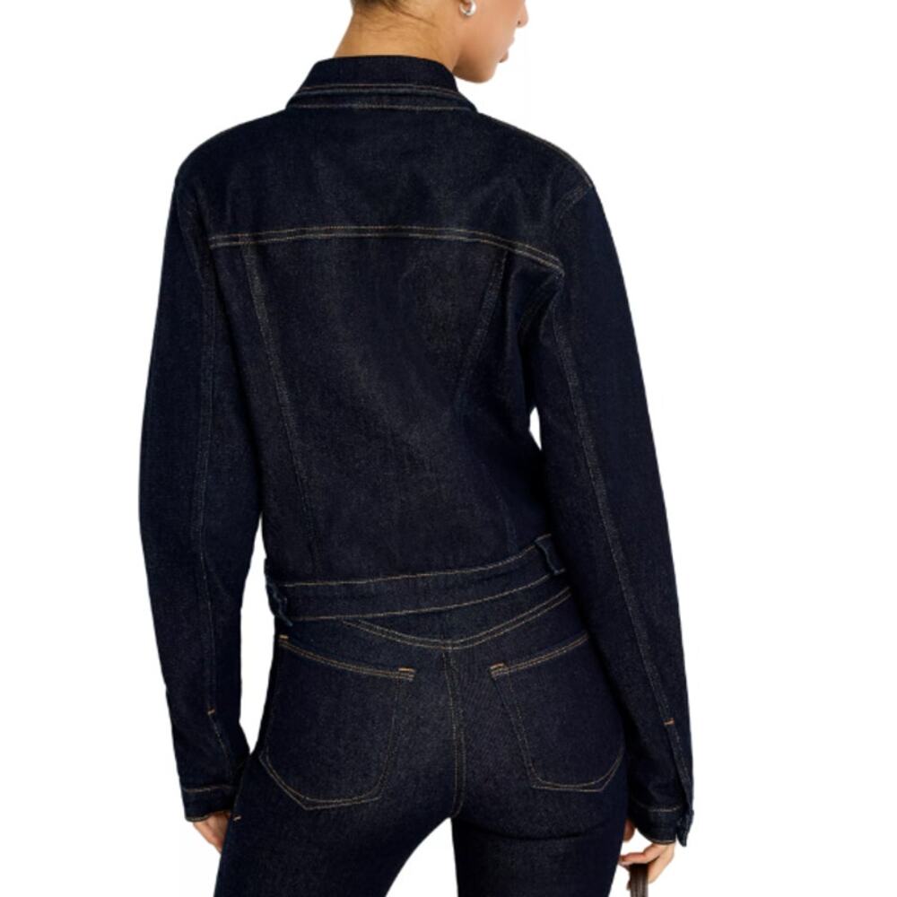 Good American Women's Indigo Committed to Fit Denim Jacket Size XS - Picture 2 of 10
